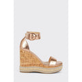 Rose Gold - Back - Faith Womens-Ladies Madison High Wedge Sandals