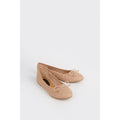 Blush - Side - Dorothy Perkins Womens-Ladies Priya Quilted Wide Ballerina Flats