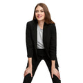 Black - Front - Dorothy Perkins Womens-Ladies Ruched Tall Blazer