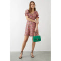 Multicoloured - Pack Shot - Dorothy Perkins Womens-Ladies Floral Button Detail Mini Dress