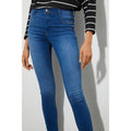 Mid Wash - Side - Dorothy Perkins Womens-Ladies Frankie Tall Skinny Jeans