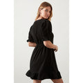 Black - Back - Dorothy Perkins Womens-Ladies Ruffle Hem Mini Dress