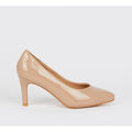 Beige - Back - Good For The Sole Womens-Ladies Emily Gloss Wide Court Shoes