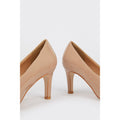 Beige - Side - Good For The Sole Womens-Ladies Emily Gloss Wide Court Shoes
