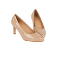 Beige - Front - Good For The Sole Womens-Ladies Emily Gloss Wide Court Shoes