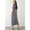 Navy - Back - Dorothy Perkins Womens-Ladies Spotted Sweetheart Tall Midi Dress