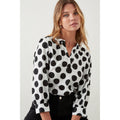 Monochrome - Side - Dorothy Perkins Womens-Ladies Spotted Overhead Top