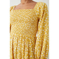Yellow - Lifestyle - Dorothy Perkins Womens-Ladies Ditsy Print Shirred Bodice Midi Dress