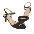 Black - Front - Good For The Sole Womens-Ladies Thora Extra Wide Heeled Sandals