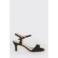 Black - Back - Good For The Sole Womens-Ladies Thora Extra Wide Heeled Sandals