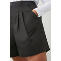 Black - Side - Dorothy Perkins Womens-Ladies Poplin Shorts