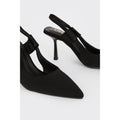 Black - Back - Dorothy Perkins Womens-Ladies Bethan Satin Sling Back Court Shoes