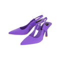 Purple - Front - Dorothy Perkins Womens-Ladies Bethan Satin Sling Back Court Shoes