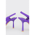 Purple - Back - Dorothy Perkins Womens-Ladies Bethan Satin Sling Back Court Shoes