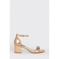 Rose Gold - Back - Dorothy Perkins Womens-Ladies Sammy Block Heel Court Shoes