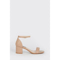 Taupe - Back - Dorothy Perkins Womens-Ladies Sammy Block Heel Court Shoes