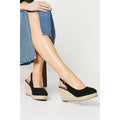 Natural Black - Front - Dorothy Perkins Womens-Ladies Riya Sling Back Wide Wedge