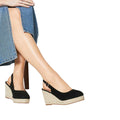 Natural Black - Side - Dorothy Perkins Womens-Ladies Riya Sling Back Wide Wedge