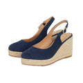 Navy - Front - Dorothy Perkins Womens-Ladies Riya Sling Back Wide Wedge