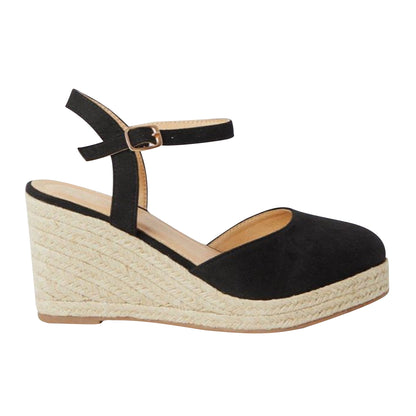 Natural Black - Front - Dorothy Perkins Womens-Ladies Rumor Closed Toe Wide Wedges