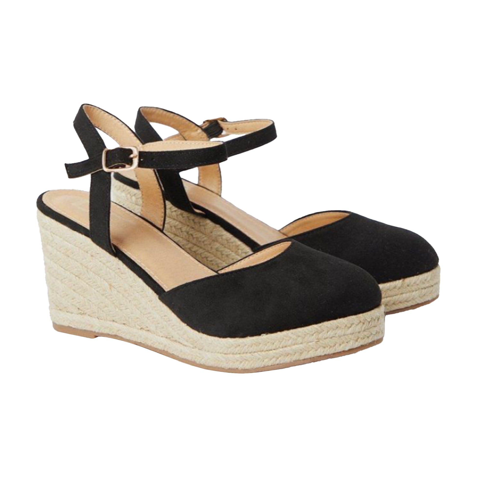 Natural Black - Back - Dorothy Perkins Womens-Ladies Rumor Closed Toe Wide Wedges