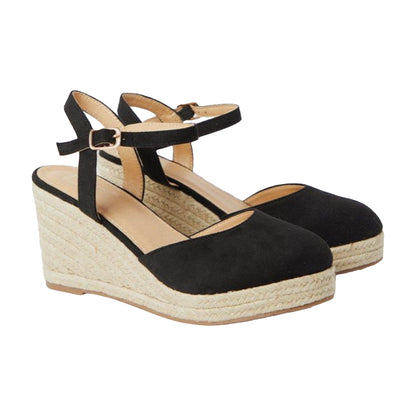 Natural Black - Back - Dorothy Perkins Womens-Ladies Rumor Closed Toe Wide Wedges