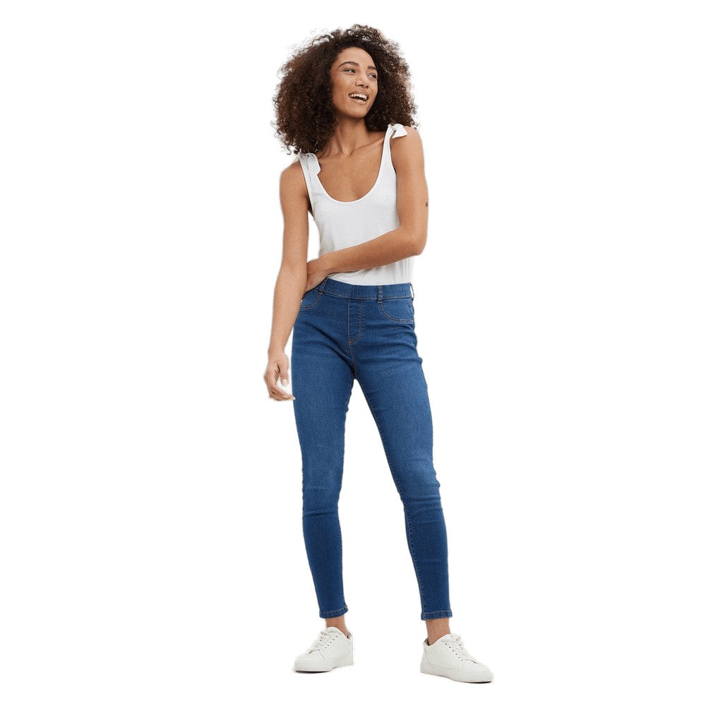 Mid Blue - Front - Dorothy Perkins Womens-Ladies Eden Skinny Jeggings