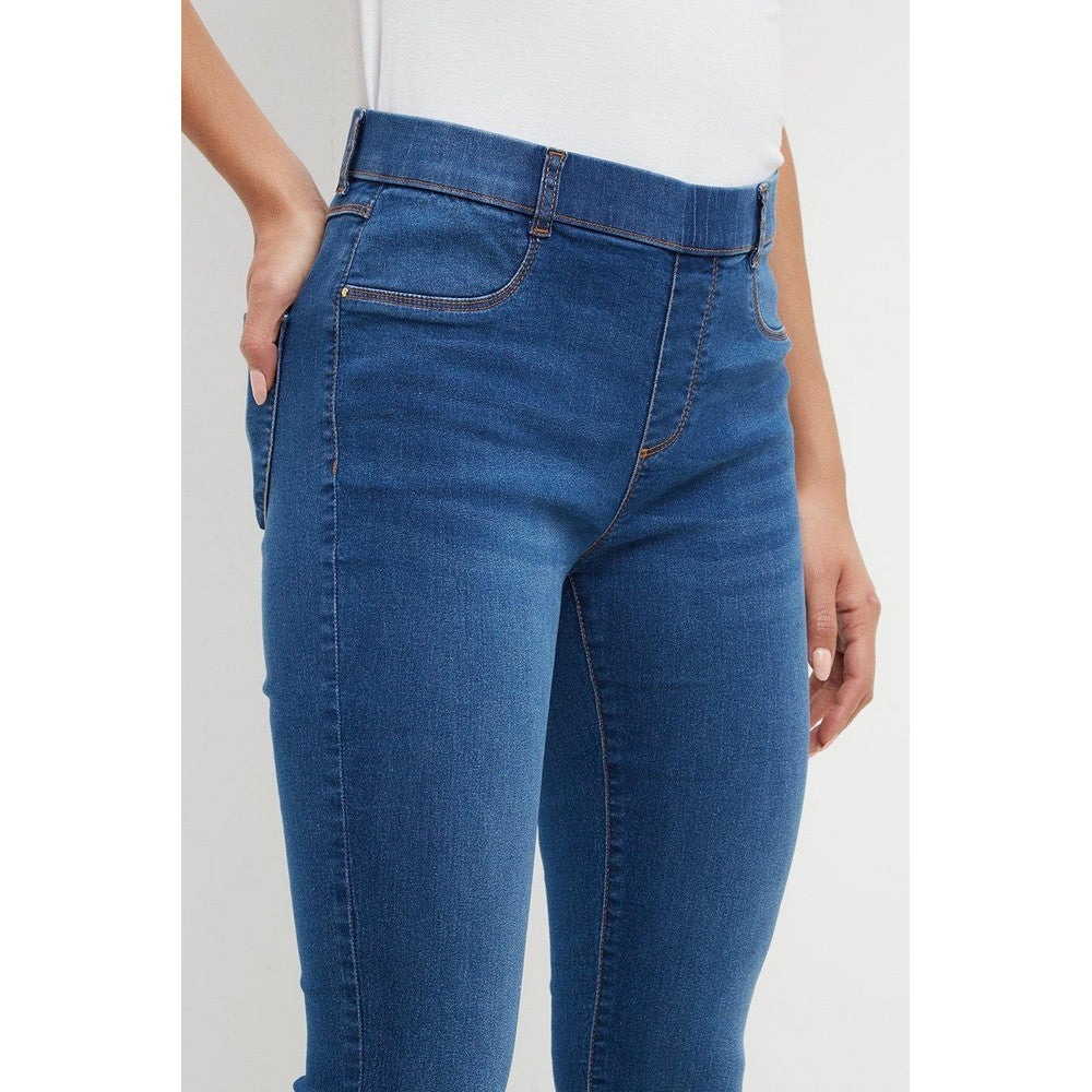 Mid Blue - Side - Dorothy Perkins Womens-Ladies Eden Skinny Jeggings