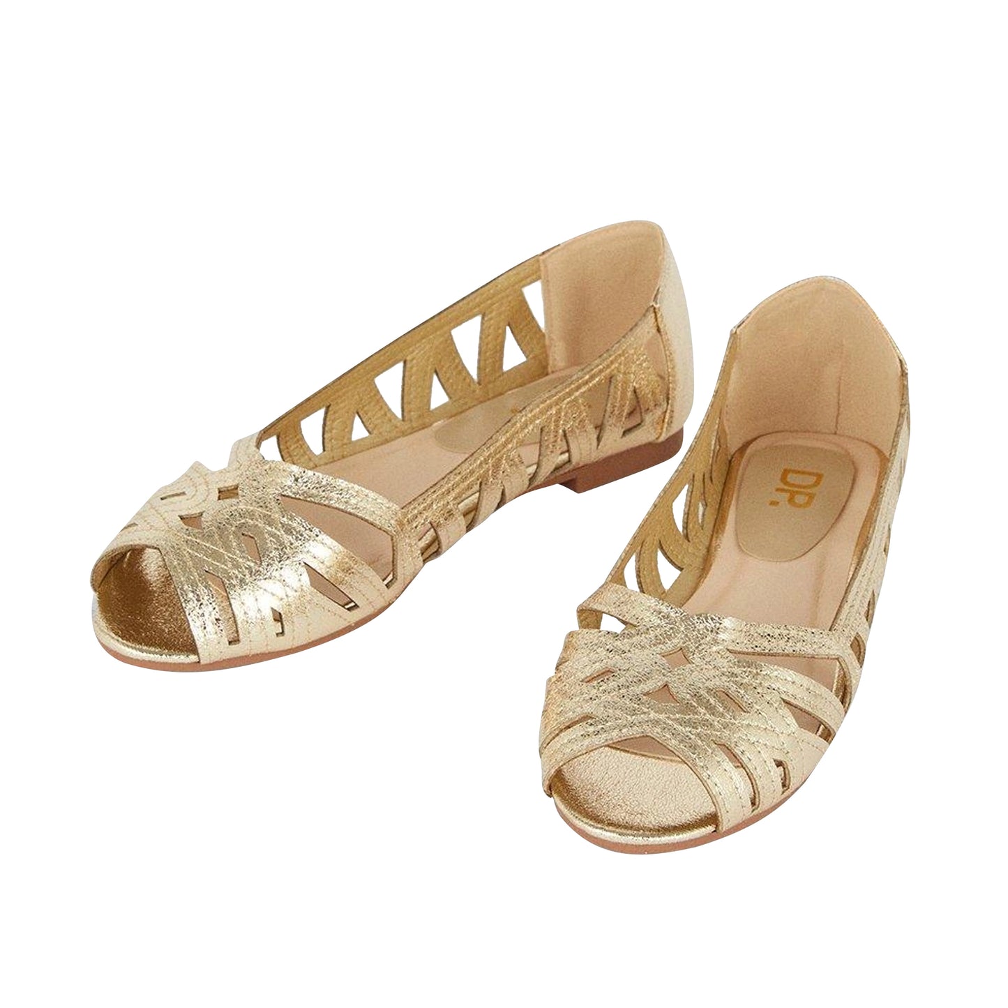 Gold - Back - Dorothy Perkins Womens-Ladies Prim Peep Toe Pumps