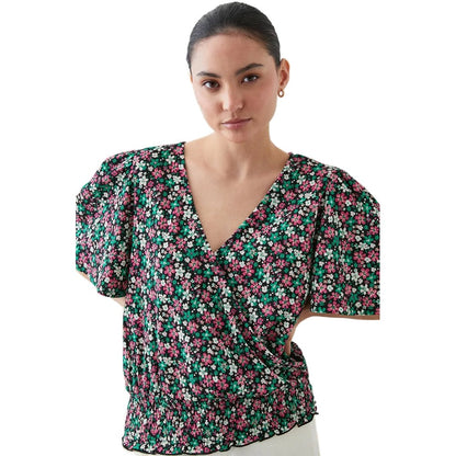 Pink - Front - Dorothy Perkins Womens-Ladies Shirred Hem Petite Angel Sleeve Top