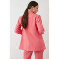 Bright Pink - Back - Dorothy Perkins Womens-Ladies Tall Ruched Blazer