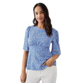 Blue - Front - Dorothy Perkins Womens-Ladies Floral Angel Sleeve Blouse