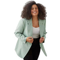 Sage - Front - Dorothy Perkins Womens-Ladies Single-Breasted Plus Blazer