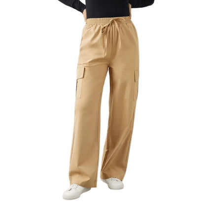 Camel - Front - Dorothy Perkins Womens-Ladies Drawstring Cargo Trousers