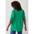 Green - Back - Dorothy Perkins Womens-Ladies Overhead Tall Tie Sleeves Shirt