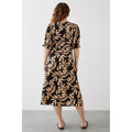 Black - Back - Dorothy Perkins Womens-Ladies Tropical Wrap Plus Midi Dress