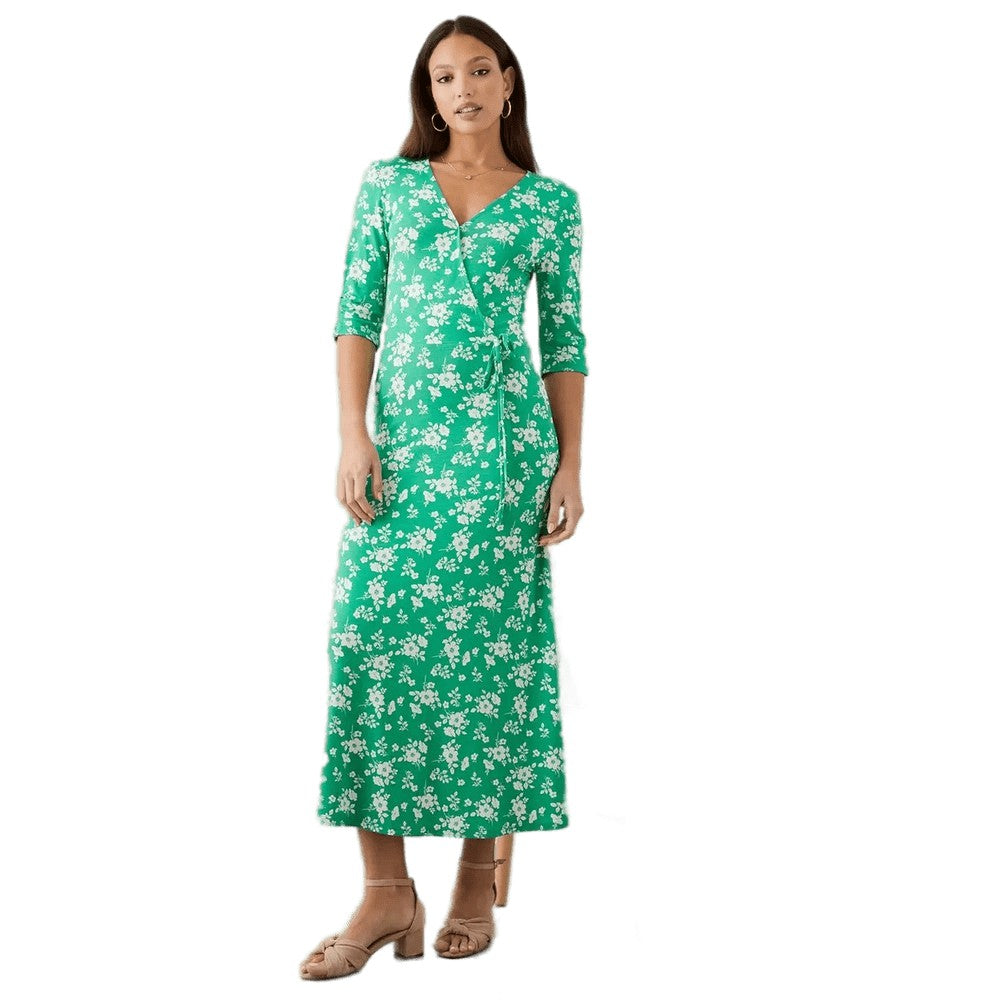 Dorothy Perkins Womens/Ladies Floral Wrap Tall Midi Dress – Universal  Textiles