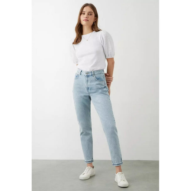 Dorothy Perkins Womens/Ladies Turn Up Mom Jeans Discounts on