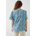 Blue - Back - Dorothy Perkins Womens-Ladies Rose Twisted Knot Front Plus Blouse
