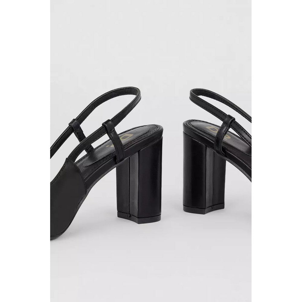 Black - Back - Dorothy Perkins Womens-Ladies Emer Sling Back Court Shoes