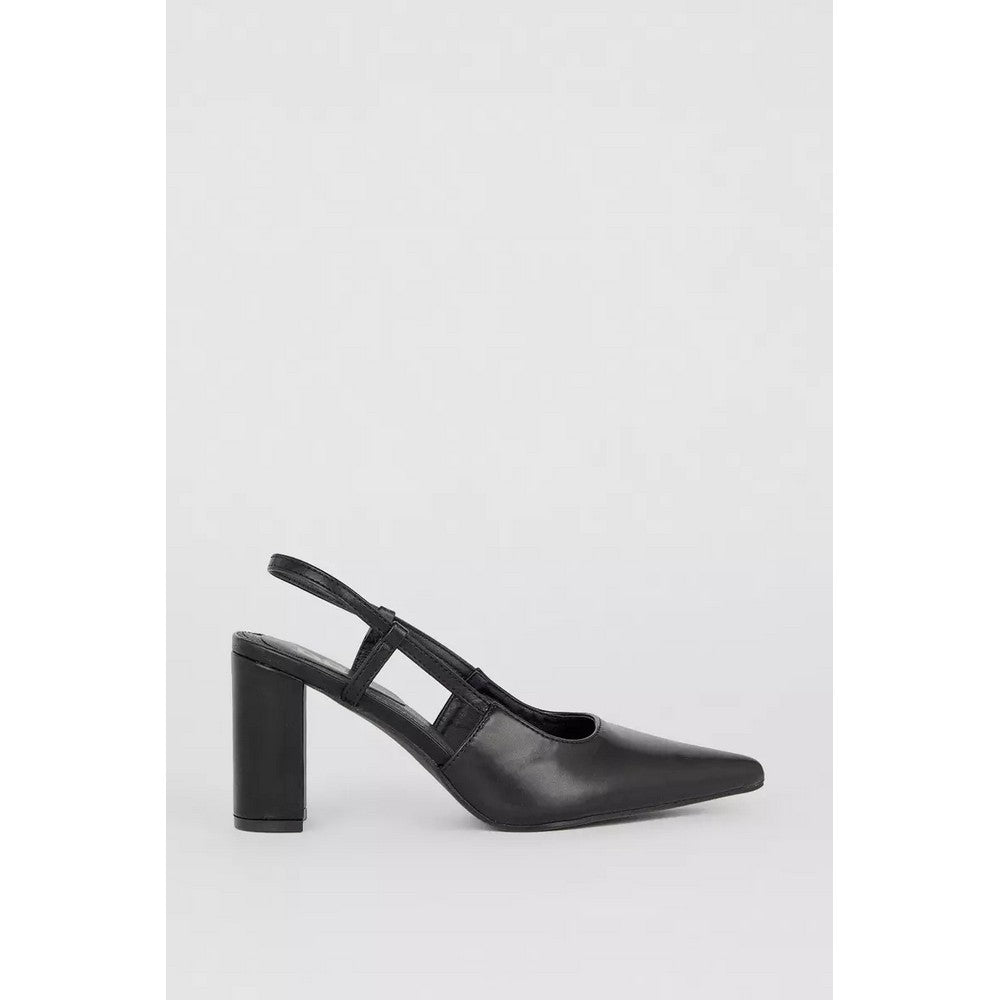 Black - Side - Dorothy Perkins Womens-Ladies Emer Sling Back Court Shoes