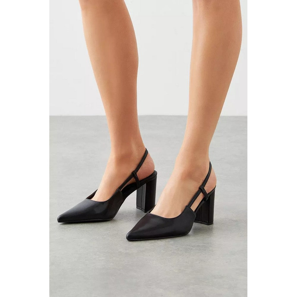 Black - Lifestyle - Dorothy Perkins Womens-Ladies Emer Sling Back Court Shoes