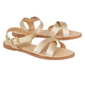 Gold - Front - Dorothy Perkins Womens-Ladies Florence Crossover Side Strap Flat Sandals