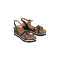 Black - Front - Good For The Sole Womens-Ladies Amber Wedge Sandals