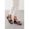 Black - Lifestyle - Good For The Sole Womens-Ladies Amber Wide Wedge Sandals