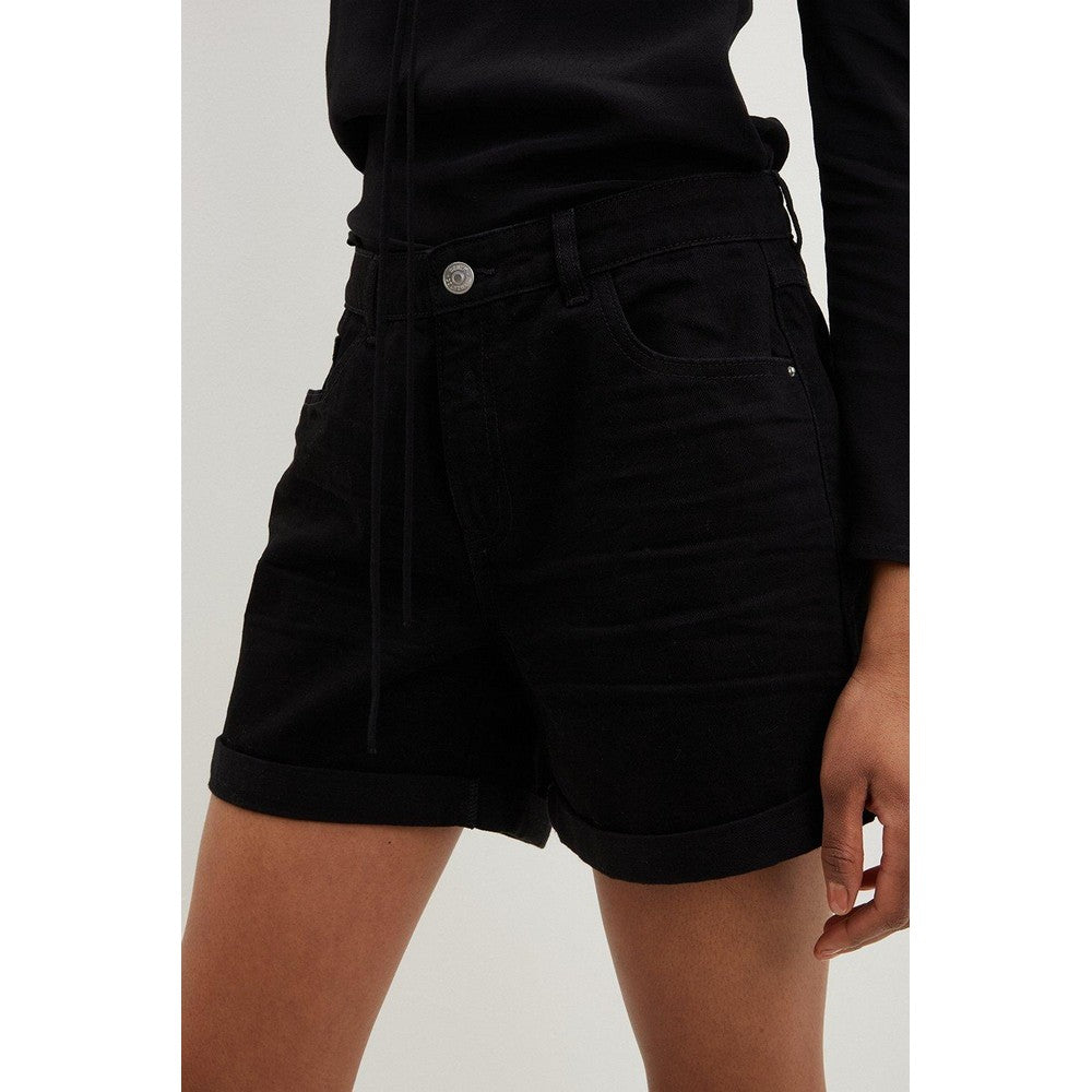 Black - Side - Dorothy Perkins Womens-Ladies Tall Shorts