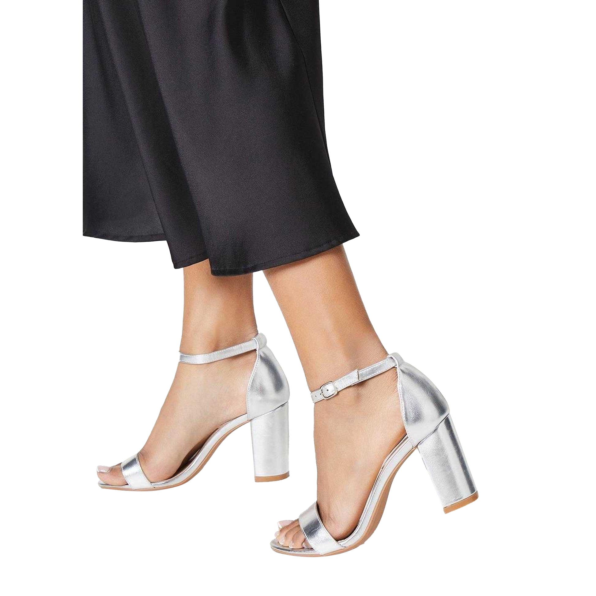 Silver - Side - Dorothy Perkins Womens-Ladies Spark Sandals