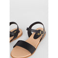 Black - Side - Dorothy Perkins Womens-Ladies Faye Wide Flat Sandals