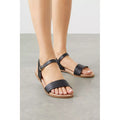 Black - Lifestyle - Dorothy Perkins Womens-Ladies Faye Wide Flat Sandals