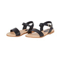 Black - Front - Dorothy Perkins Womens-Ladies Faye Wide Flat Sandals